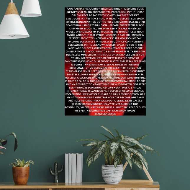 KAOS KARMA original poem poster (Sala de Estar 1)
