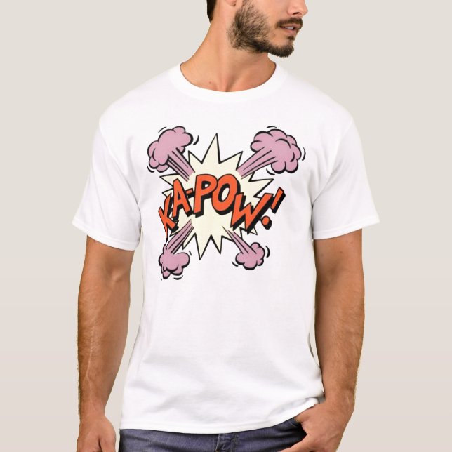 kapow! camisa do pop art, (Frente)