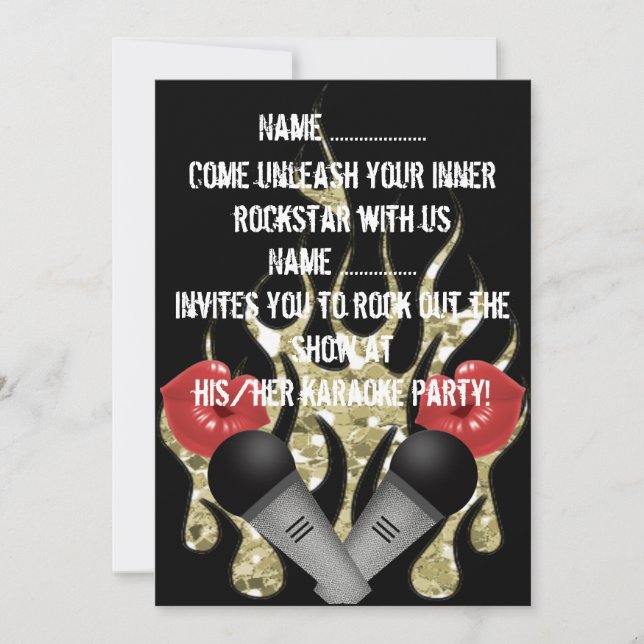 Karaoke - Convite (Frente)