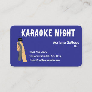 karaoke dj Cartão de visita (editável)