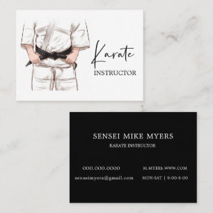 Karate Instrutor Sensei Gi Cartão de visita