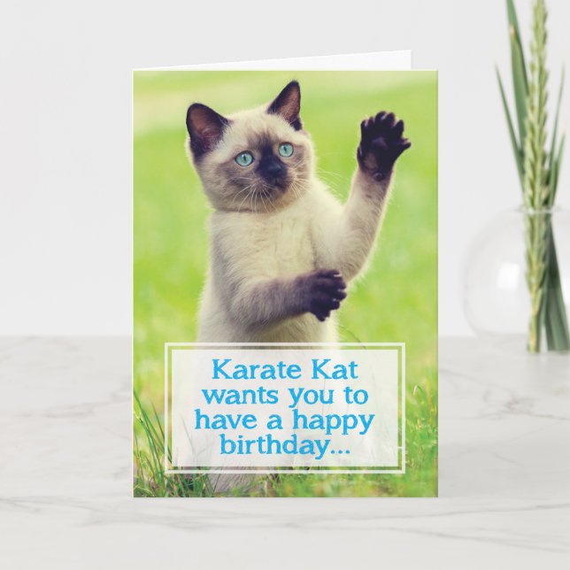 Karate Kat vai tirar seu cartão de aniversário de  (Frente)