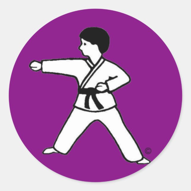 Karate Kid 1 adesivos roxos (Frente)