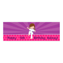 Karate Kid Girl Purple Rays Poster Roxo