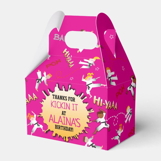 Karate Kids - Caixa de Presente para Festa de aniv (Frente)