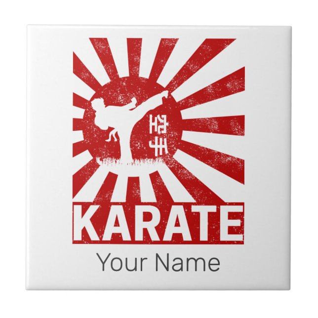Karate Martial Arts com Design japonês Vintage (Frente)