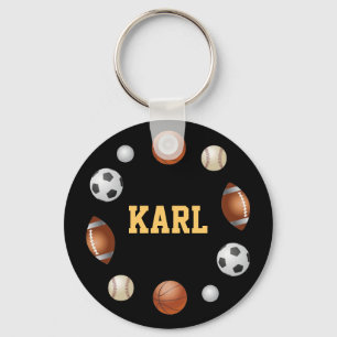 Karl World of Sports Chaveiro - Preto