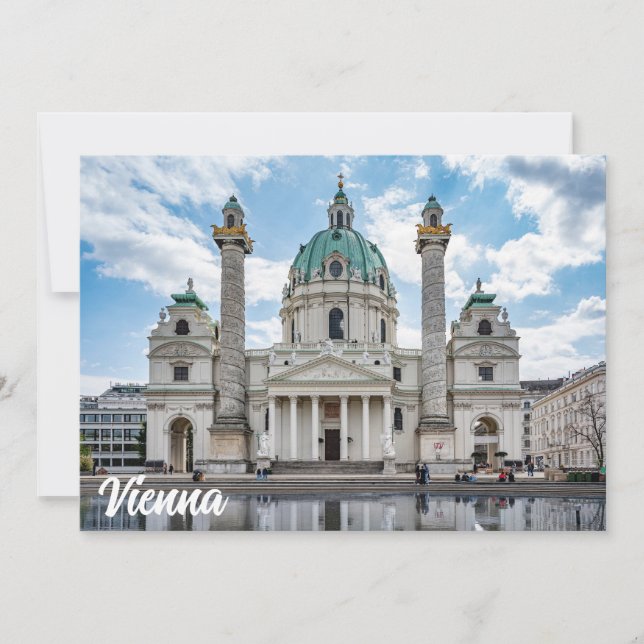 Karlskirche em Viena, Áustria (Frente)