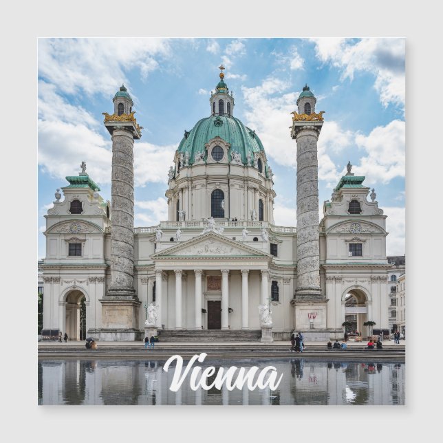 Karlskirche, Viena, Áustria Magnet (Frente)
