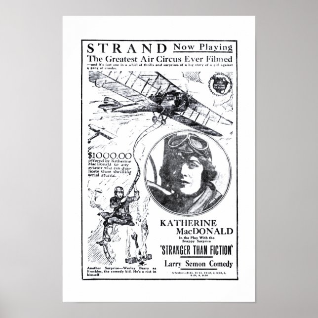 Katherine MacDonald 1921 filme de vintage e poster (Frente)