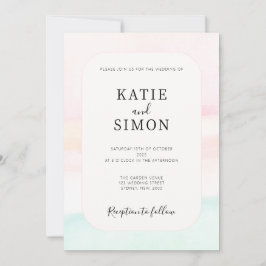 Katie - Convite para Casamento de Pastel Watercolo