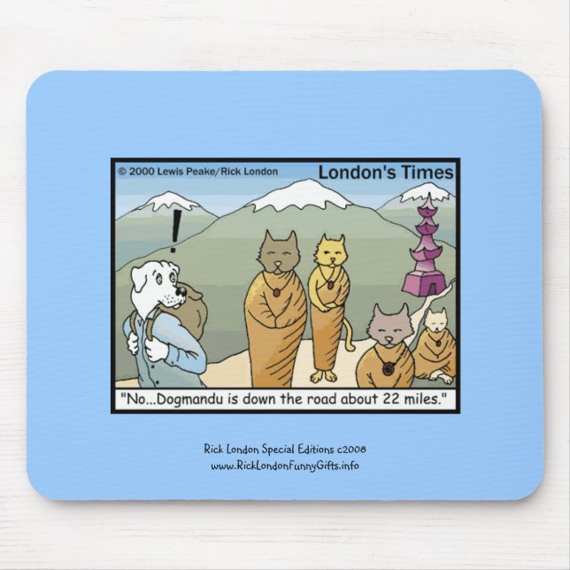 Katmandu & Dogmandu Cartoon Mouse Pad Divertido (Frente)