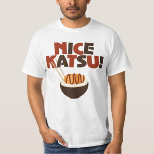 Katsu agradável! Camisa do gráfico de Katsudon