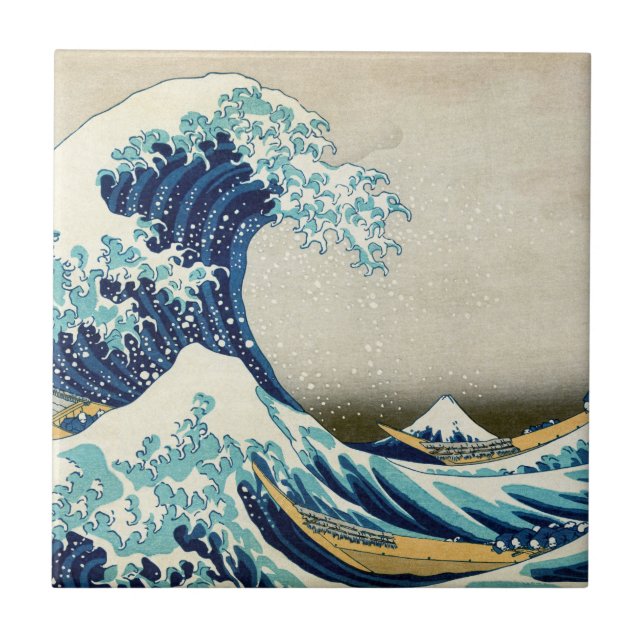 Katsushika Hokusai - A onda do Excelente de Kanaga (Frente)