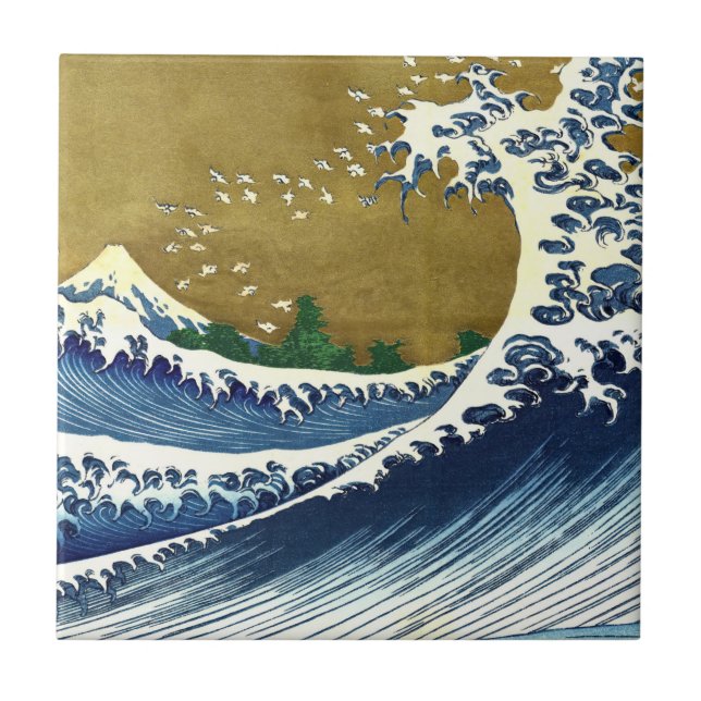 Katsushika Hokusai - Onda Grande Colorida (Frente)