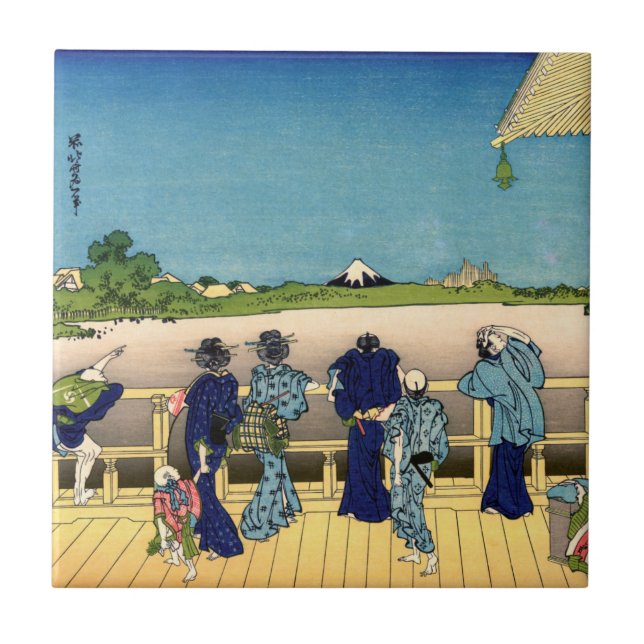 Katsushika Hokusai - Sazai hall, Temple 500 Rakan (Frente)