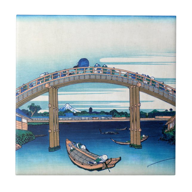 Katsushika Hokusai - Sob Ponte Mannen, Fukagawa (Frente)