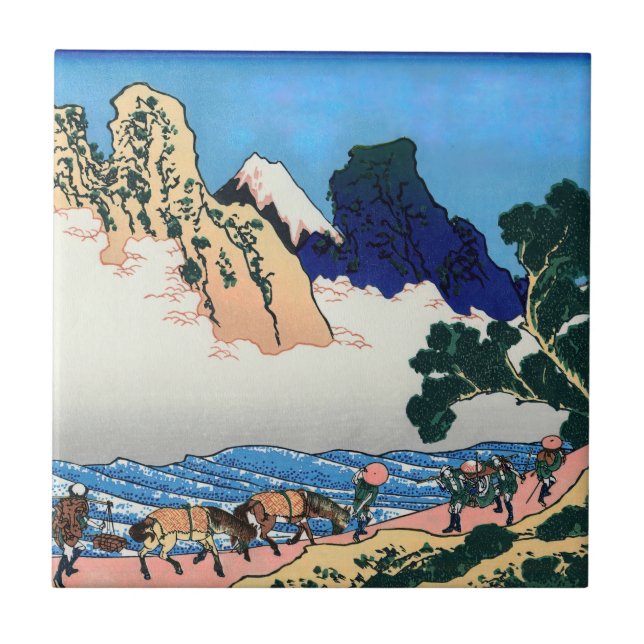 Katsushika Hokusai - Trás de Fuji, Rio Minobu (Frente)