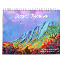 Kauai Seascapes e Landscapes Calendário Havaiano