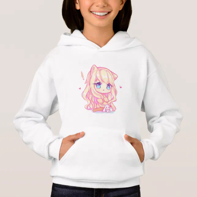 Camiseta kawaii, anime, garota, apenas, que, ama, esboça