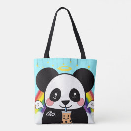 Kawaii Boba Panda Bear Tote Bag
