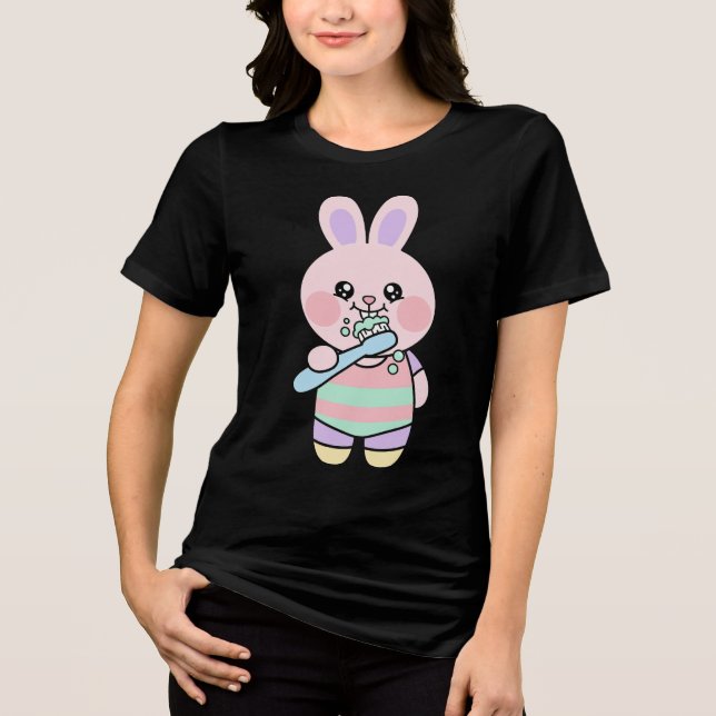 Kawaii Bunny Hora da Escovação (Frente)