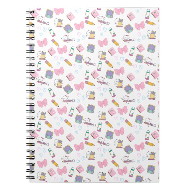 Kawaii Cadernos de Cores Pastéis & Gatos Fofos  (Frente)