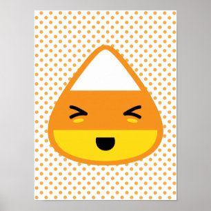 Kawaii Candy Corn Poster