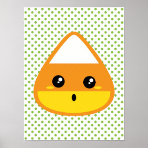 Kawaii Candy Corn Poster