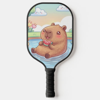 Kawaii capy in a pond