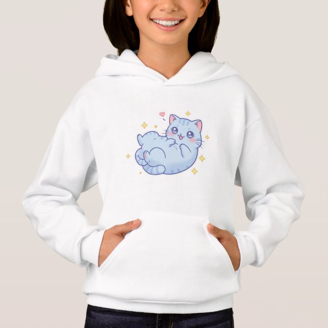 Kawaii Cat Hoodie - Playful Vibes! (Frente)