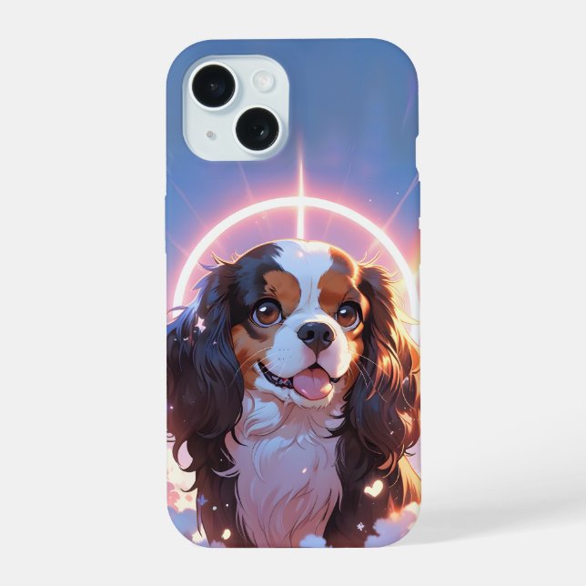 Kawaii Cavalier King Charles Pastel Rainbow sky (Verso)
