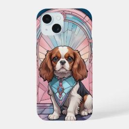 Kawaii Cavalier King Charles Pastel StainGlass