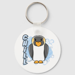 Kawaii Chill Penguin Chaveiro