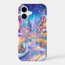 Kawaii Christmas Village iPhone 17 Case – Cute Win