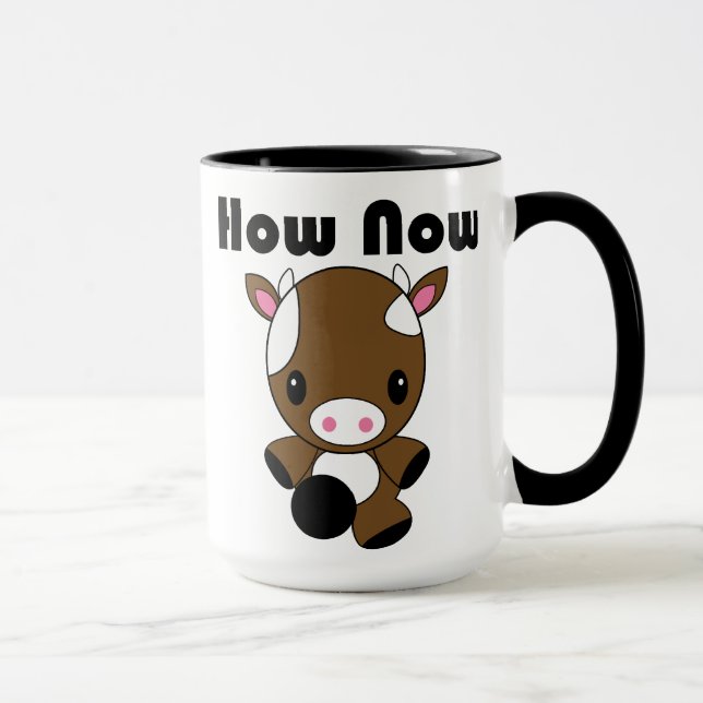 Kawaii como agora caneca da vaca de Brown (Direita)