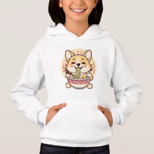 Kawaii Corgi Eating Ramen - Comida de Cachorro de 