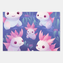 Kawaii Cute Baby Axolotls
