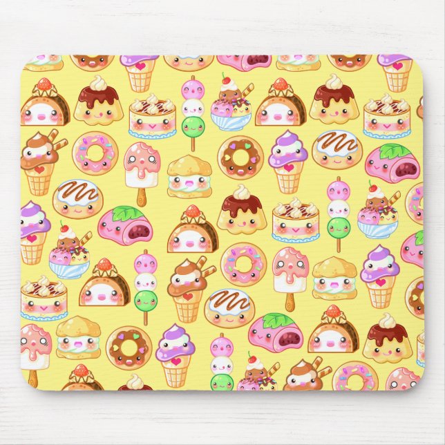 Kawaii Dessert Amigos Mousepad (Frente)