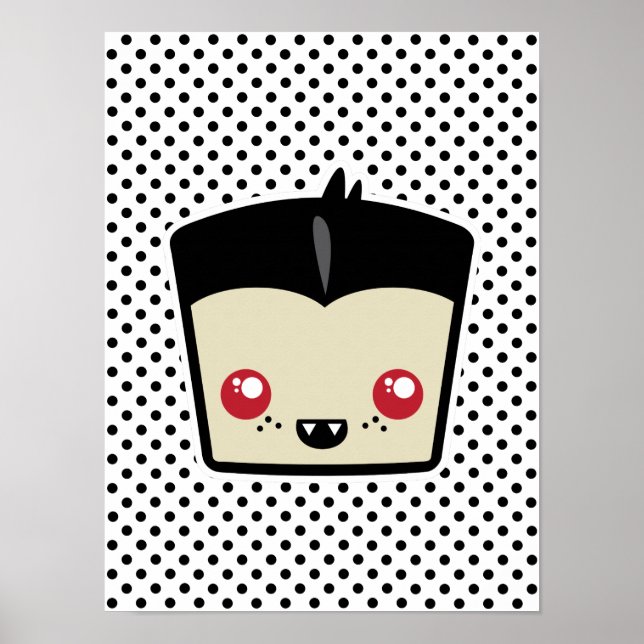 Kawaii Dracula Poster Impressão (Frente)