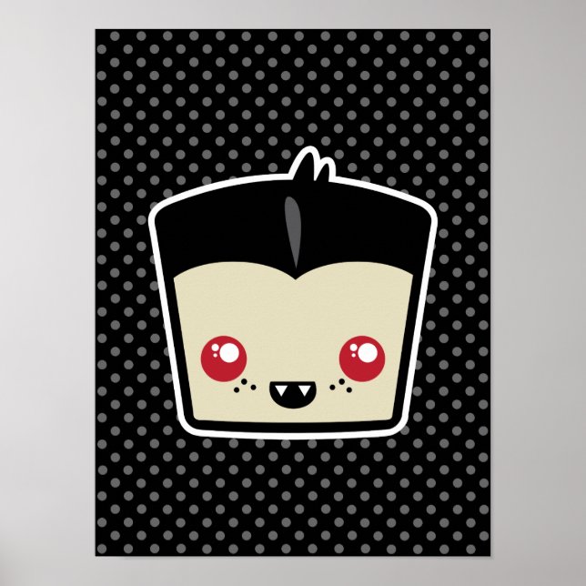 Kawaii Dracula Poster Impressão (Frente)