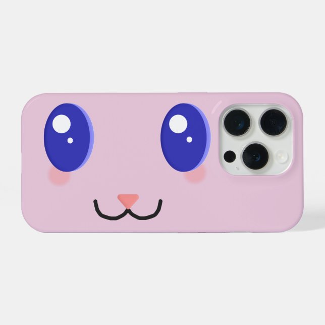 Kawaii Face Custom Colour Phone Case (Verso Horizontal)