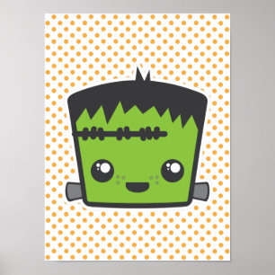 Kawaii Frankenstein Poster Impressão