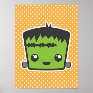Kawaii Frankenstein Poster Impressão