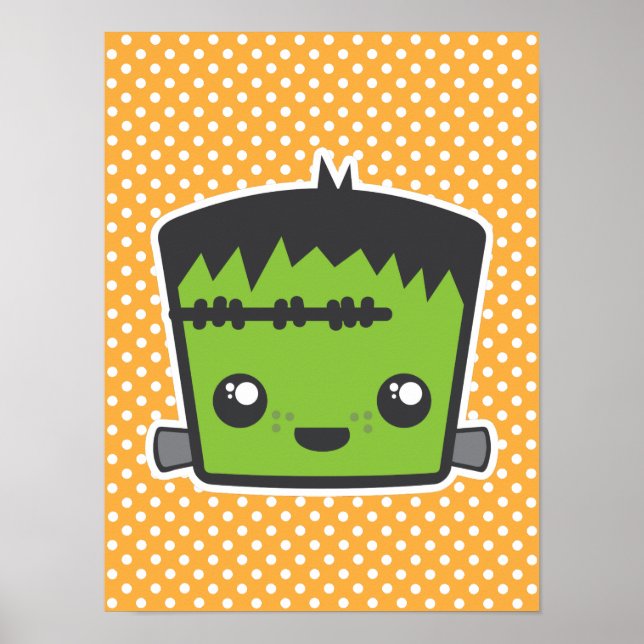 Kawaii Frankenstein Poster Impressão (Frente)