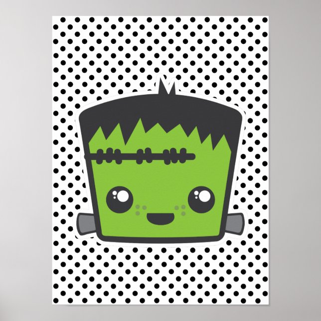 Kawaii Frankenstein Poster Impressão (Frente)