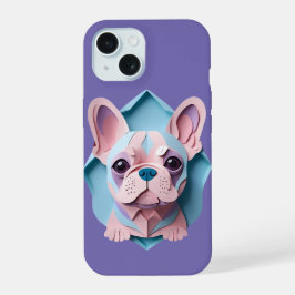 Kawaii French Bulldog Pastel Paper Cutando Arte