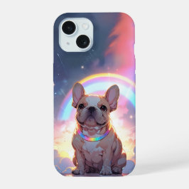Kawaii French Bulldog Rainbow Sky Clouds