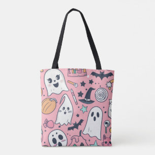 Kawaii Ghost Tote Bag - Rosa Bonita Pastel do Hall