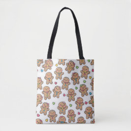 Kawaii Gingerbread Men Christmas Tote Bag